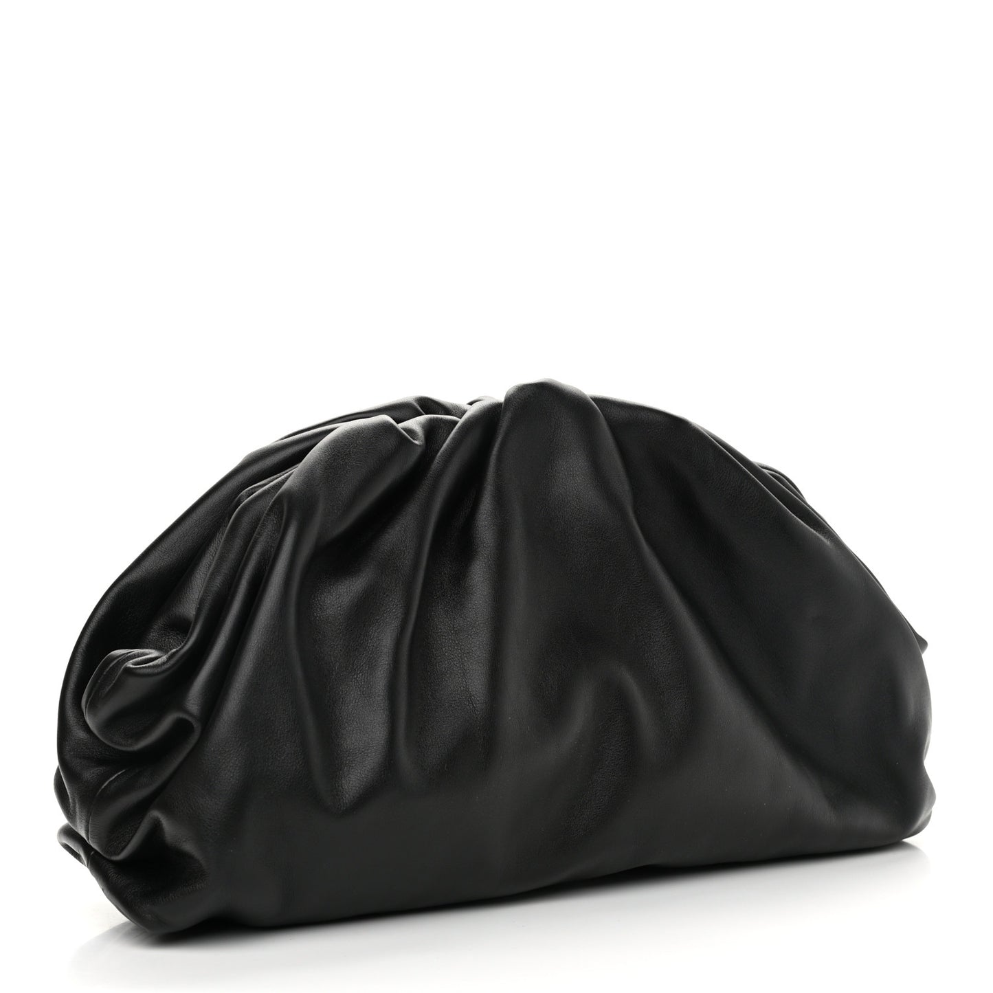Smooth Butter Calf The Pouch Oversized Clutch Black