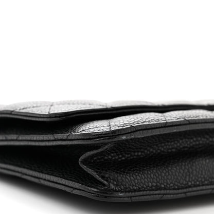 Chanel Caviar Quilted Wallet on Chain WOC Black 10 of 11