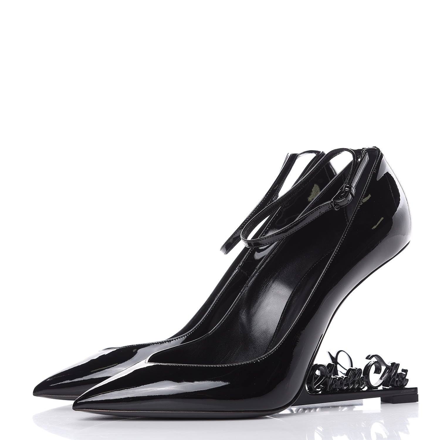 Saint Laurent Patent Opyum Appelle Moi Ankle Strap Pump 40 Black 3 of 10