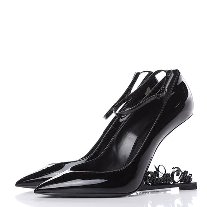 Saint Laurent Patent Opyum Appelle Moi Ankle Strap Pump 40 Black 3 of 10