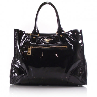 Prada Patent Zip Pocket Large Tote 1 of 10