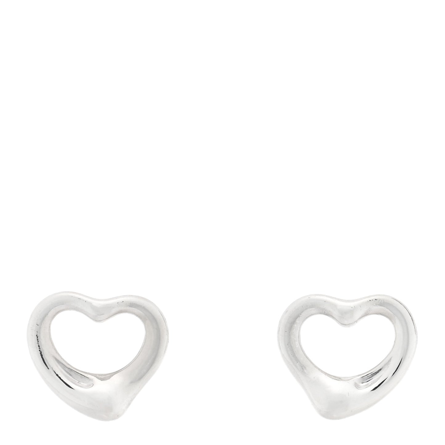 Sterling Silver Elsa Peretti 11mm Open Heart Earrings