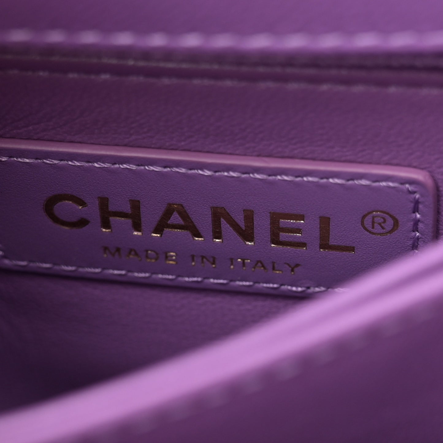 Caviar Quilted Extra Mini Coco Handle Flap Purple