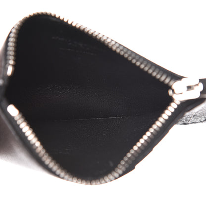 Saint Laurent Grained Calfskin 5 Fragments Zip Pouch Card Holder Black 5 of 7