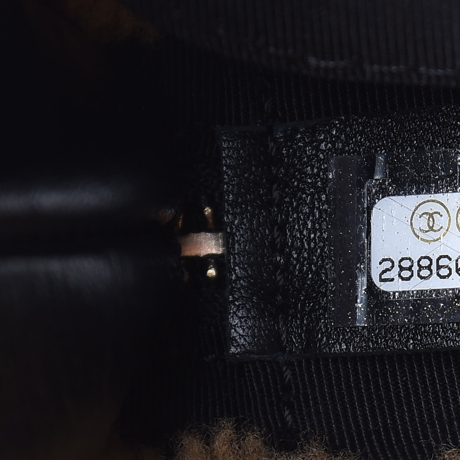 Chanel Shiny Crumpled Sheepskin Shearling CC Mania Waist Bag Black Light Brown 9 of 10