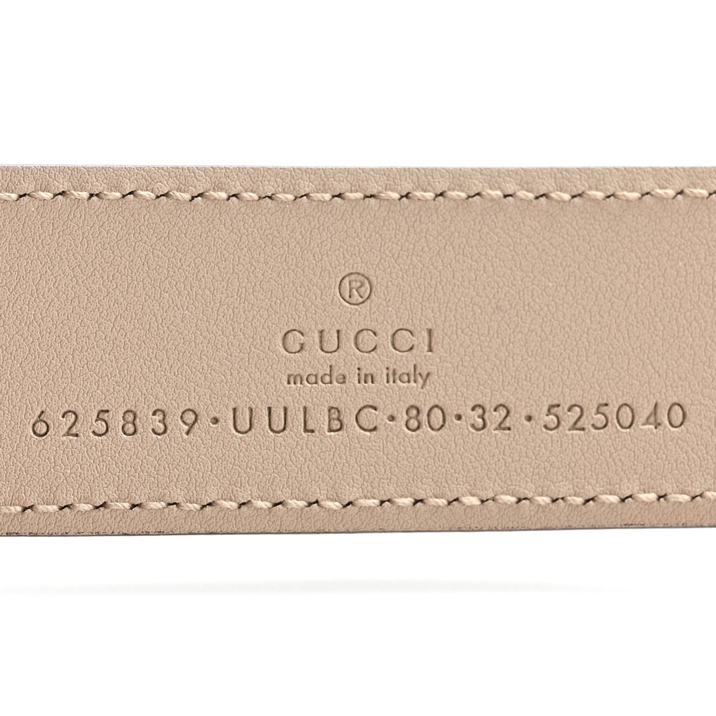 GG Supreme Monogram Calfskin Double G 30mm Belt 80 32 Beige Mystic White Oatmeal