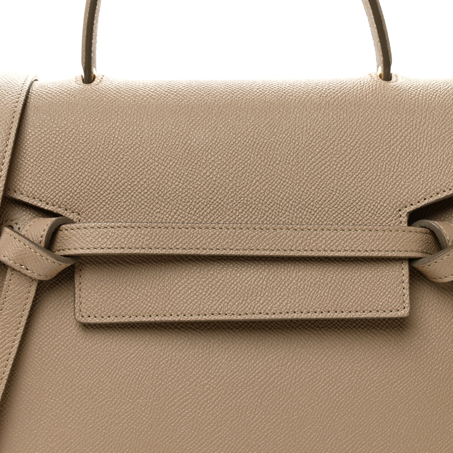 Grained Calfskin Micro Belt Bag Light Taupe