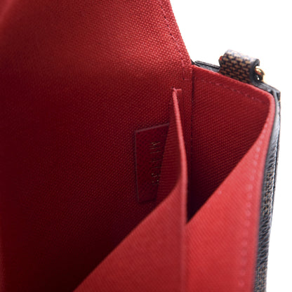 Louis Vuitton Damier Ebene Pochette Felicie Chain Wallet 7 of 12