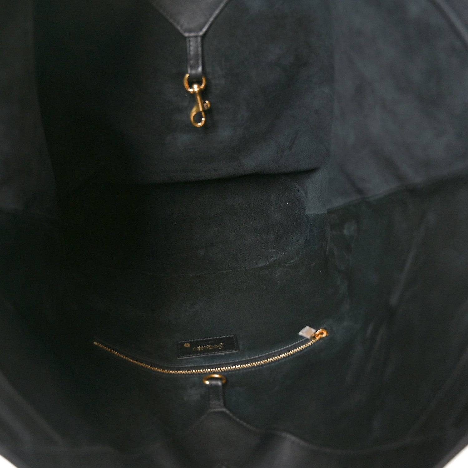 Saint Laurent Santorini Lux Calfskin Y Drawstring Tote Black 5 of 10
