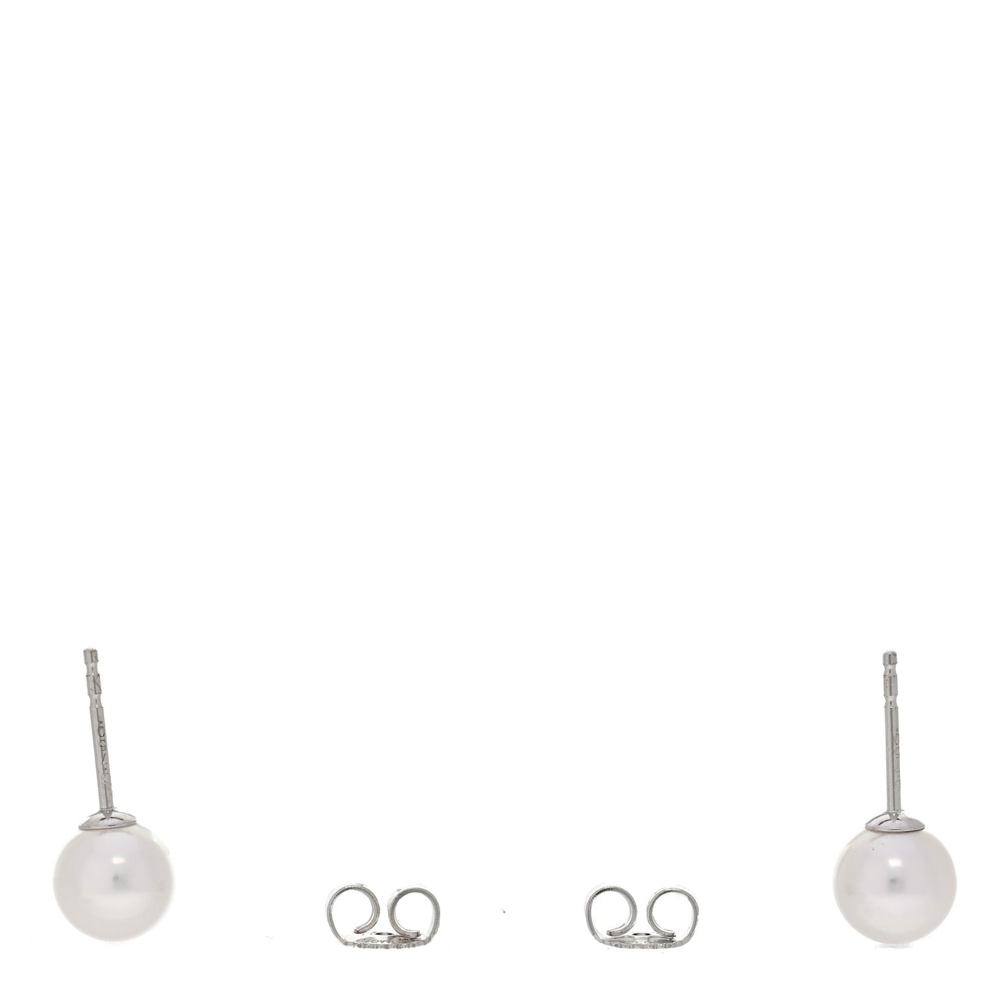 18K Gold Akoya Cultured Pearl 7-7.5mm Earrings