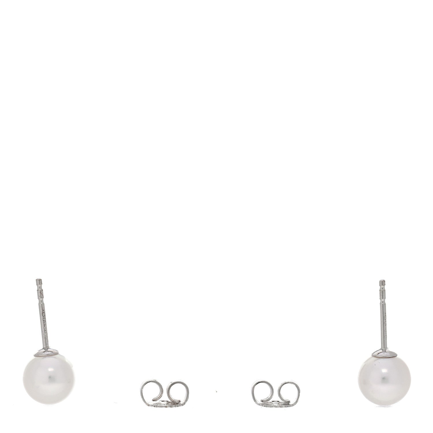 Mikimoto 18K Gold Akoya Cultured Pearl 7-7.5mm Earrings 3 of 5