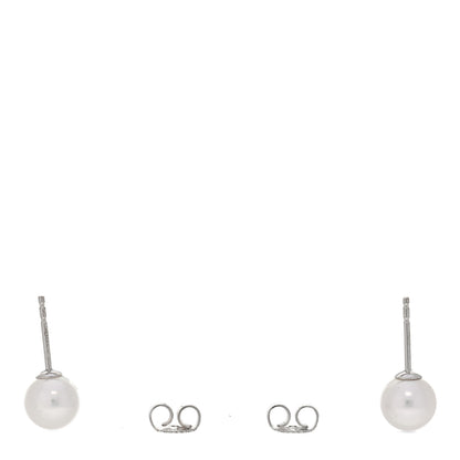 Mikimoto 18K Gold Akoya Cultured Pearl 7-7.5mm Earrings 3 of 5