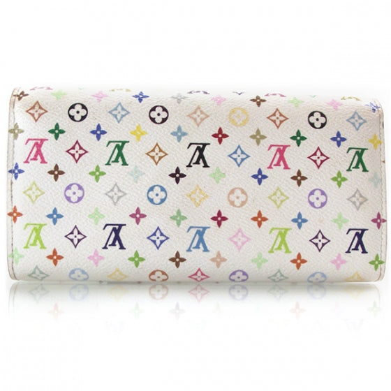 Louis Vuitton Monogram Multicolor Sarah Wallet White 2 of 12