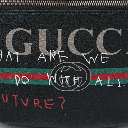 Gucci Grained Calfskin Coco Capitan Logo Belt Bag Black 8 of 11