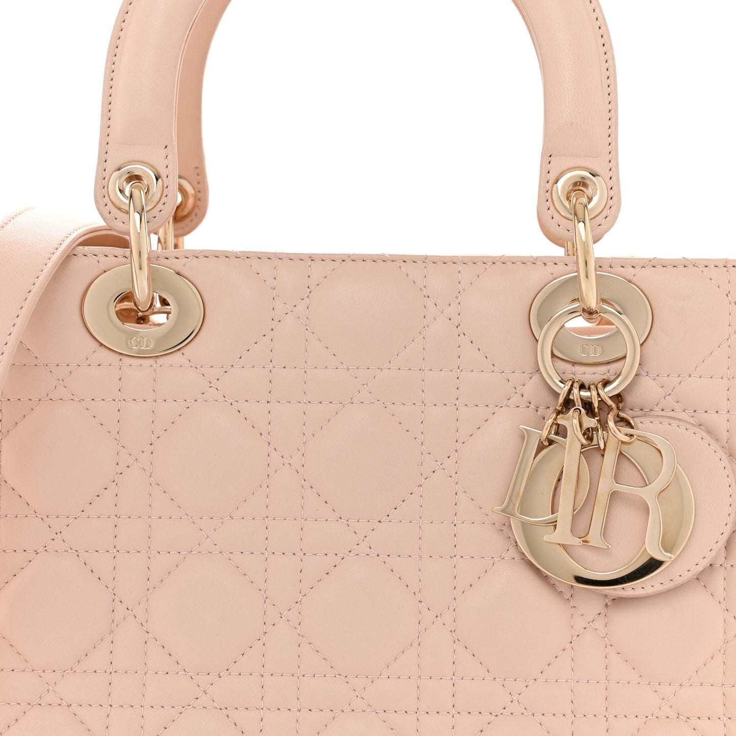 Lambskin Cannage Medium Lady Dior Light Pink