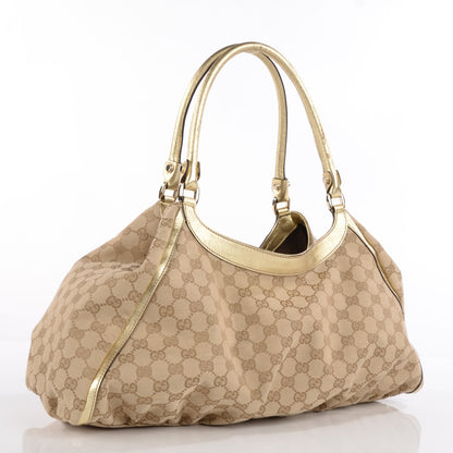 Gucci Monogram Large D Gold Hobo Metallic Gold 3 of 9