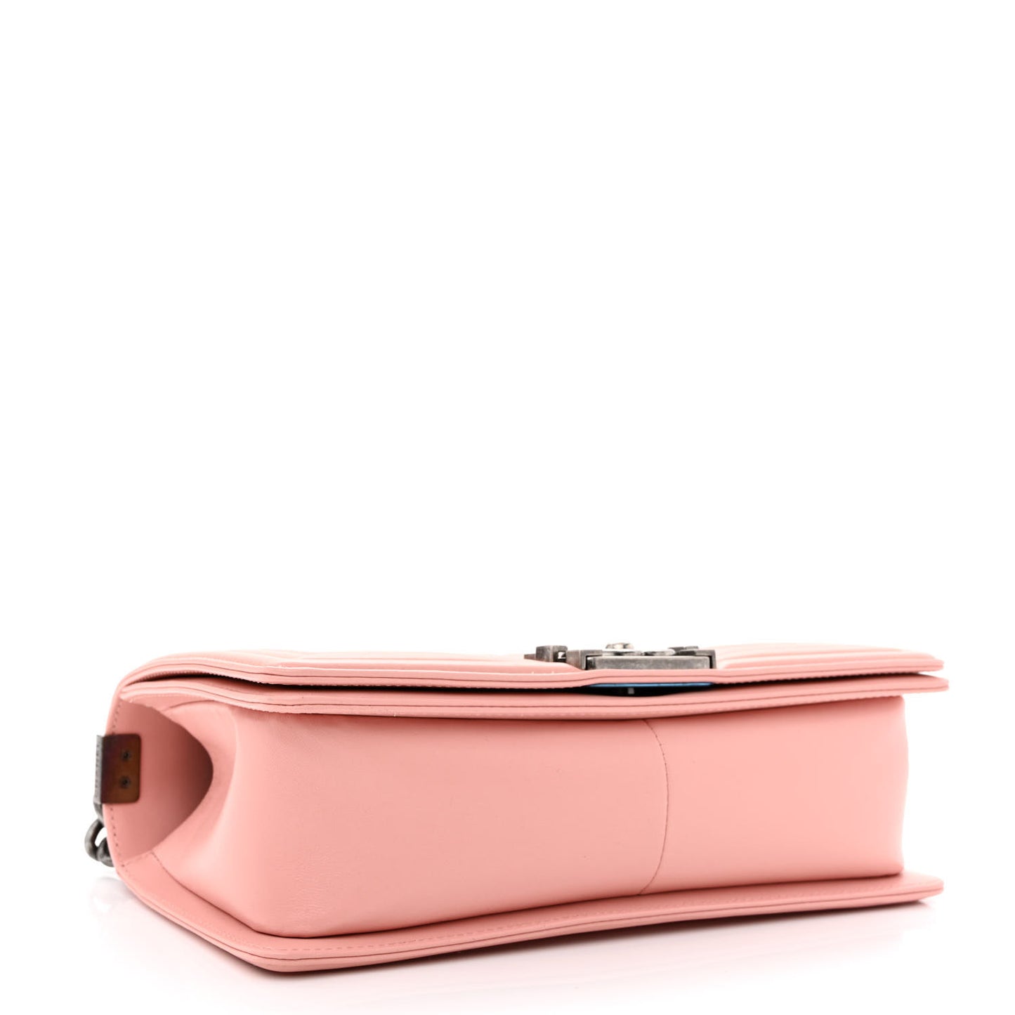 Calfskin Quilted Medium Boy Flap Light Pink