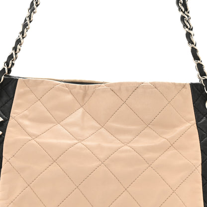 Chanel Lambskin Quilted CC Shopping Tote Black Rose Clair 9 of 16