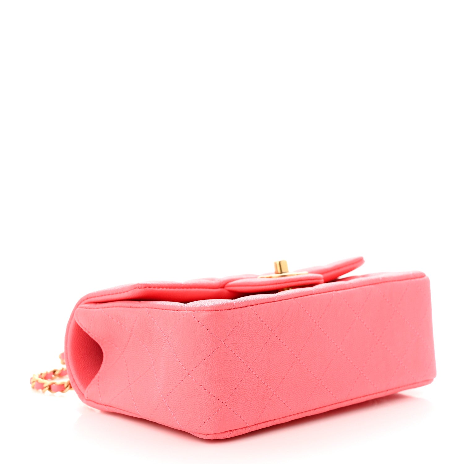 Chanel Caviar Quilted Mini Top Handle Rectangular Flap Pink 4 of 12