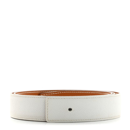 Hermes Epsom Chamonix 32mm Belt Strap 100 40 White Gold 1 of 8