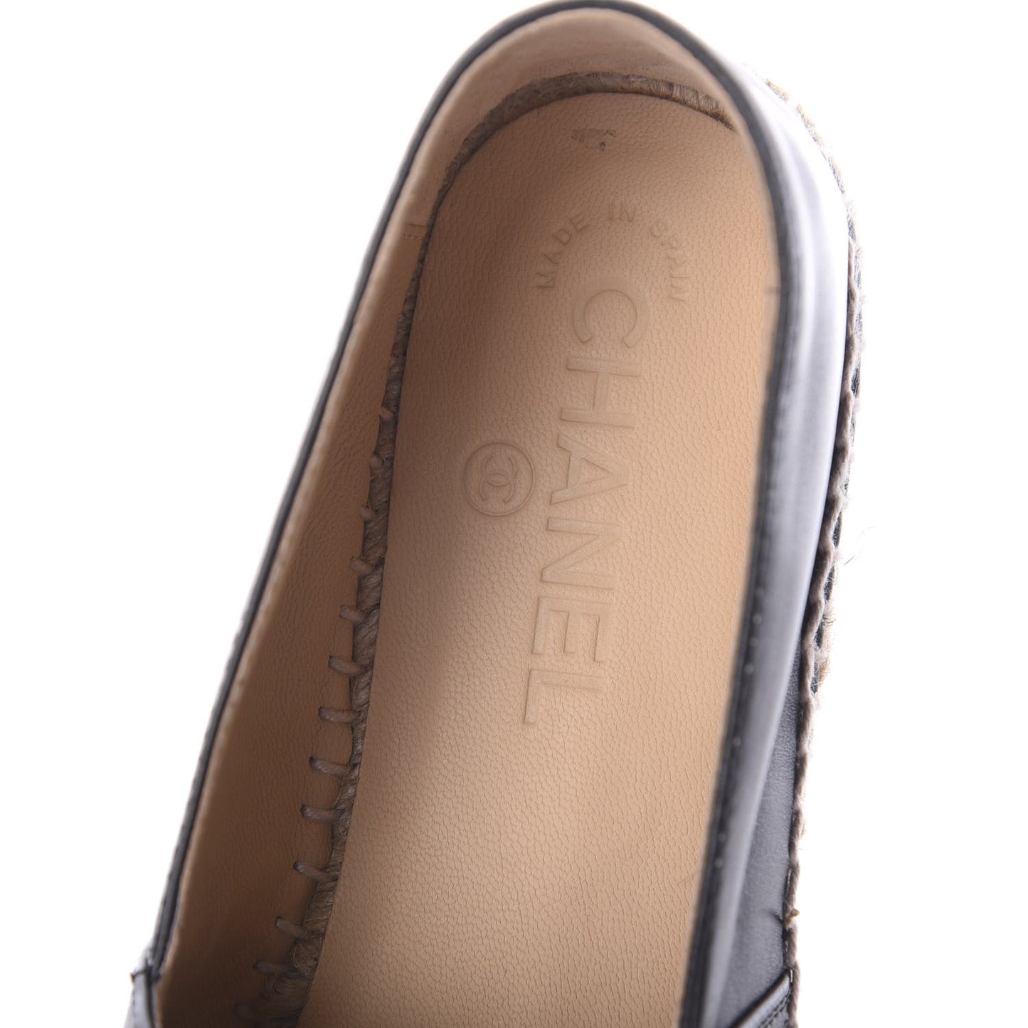 Lambskin CC Espadrilles 38 Black