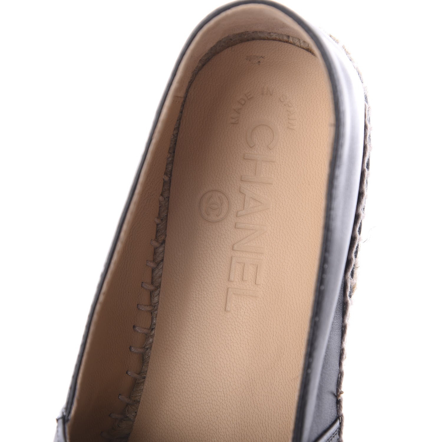 Chanel Lambskin CC Espadrilles 38 Black 5 of 7
