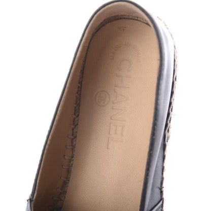 Chanel Lambskin CC Espadrilles 38 Black 5 of 7