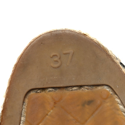 Chanel Lambskin CC Espadrilles 37 White Black 6 of 12