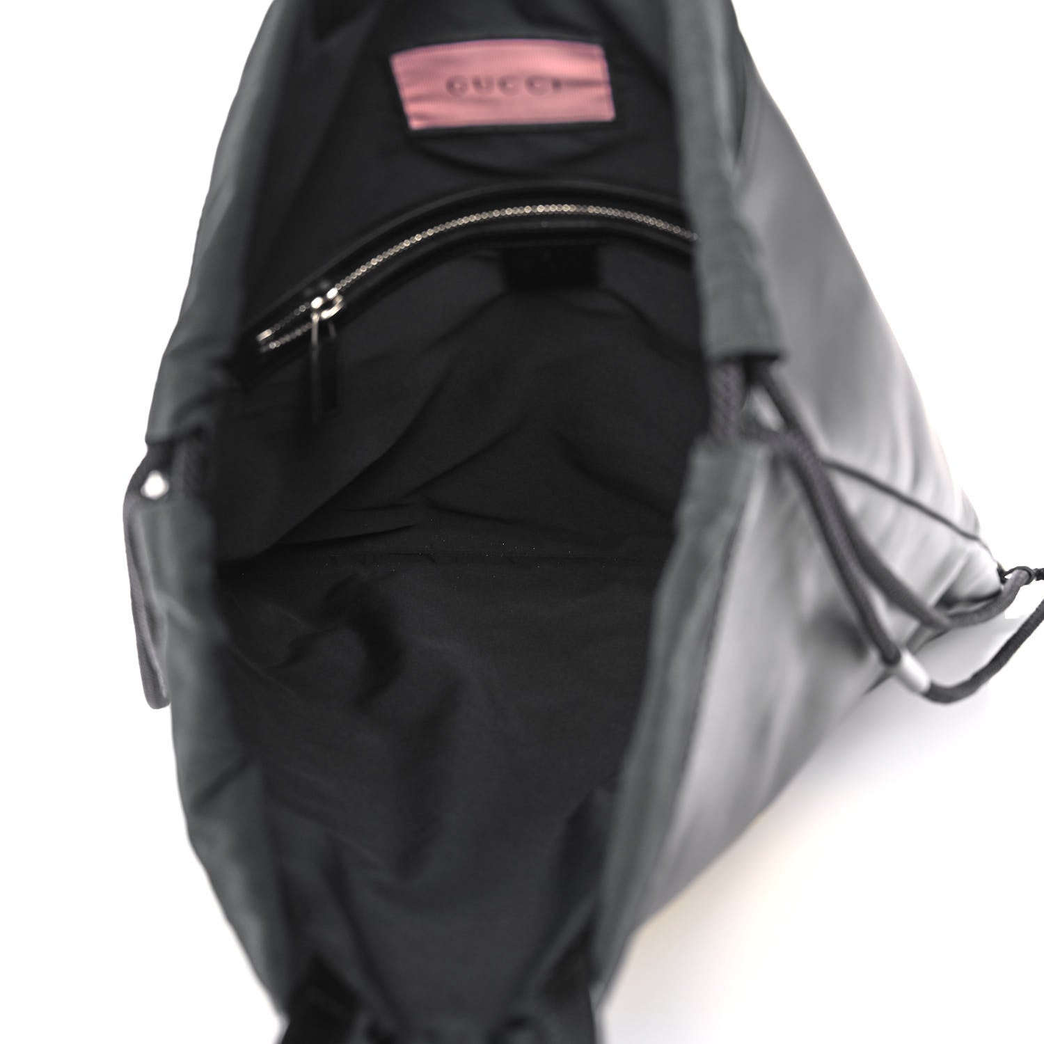 Gucci Calfskin Small GucciGhost Drawstring Backpack Black 5 of 13