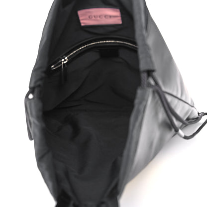 Gucci Calfskin Small GucciGhost Drawstring Backpack Black 5 of 13