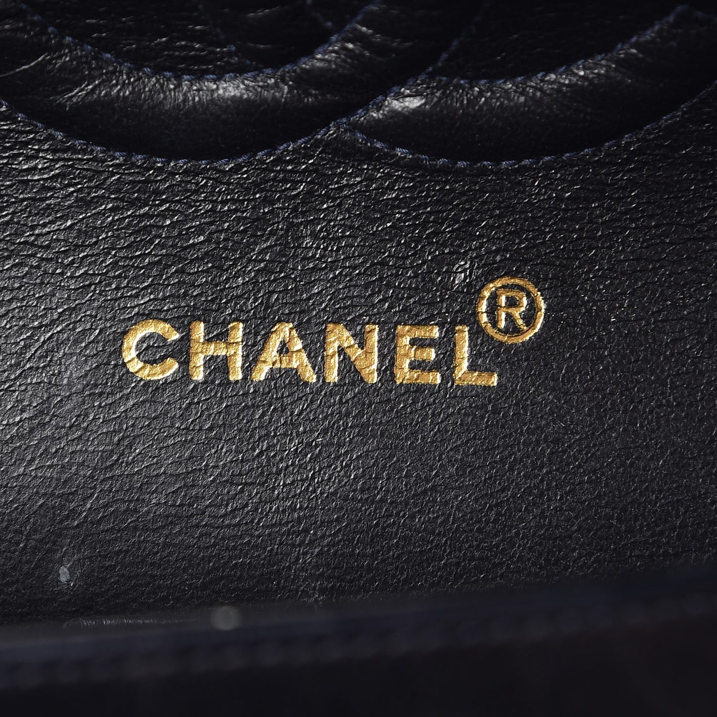Lambskin Quilted Medium Double Flap Navy