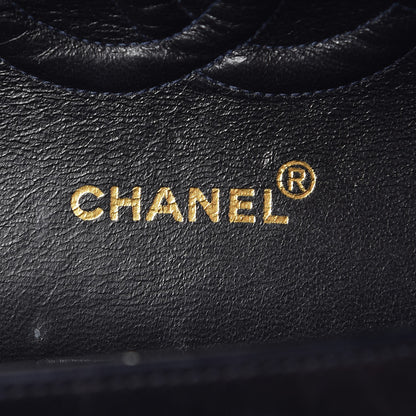 Chanel Lambskin Quilted Medium Double Flap Navy 7 of 9
