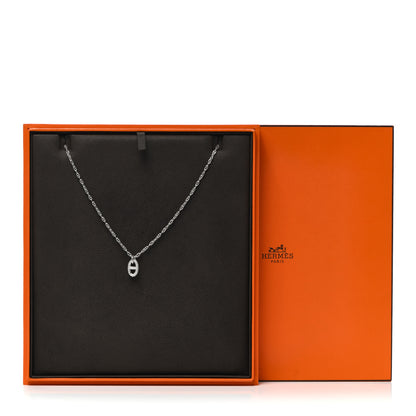 Hermes 18K White Gold Diamond New Farandole Pendant Necklace 5 of 5