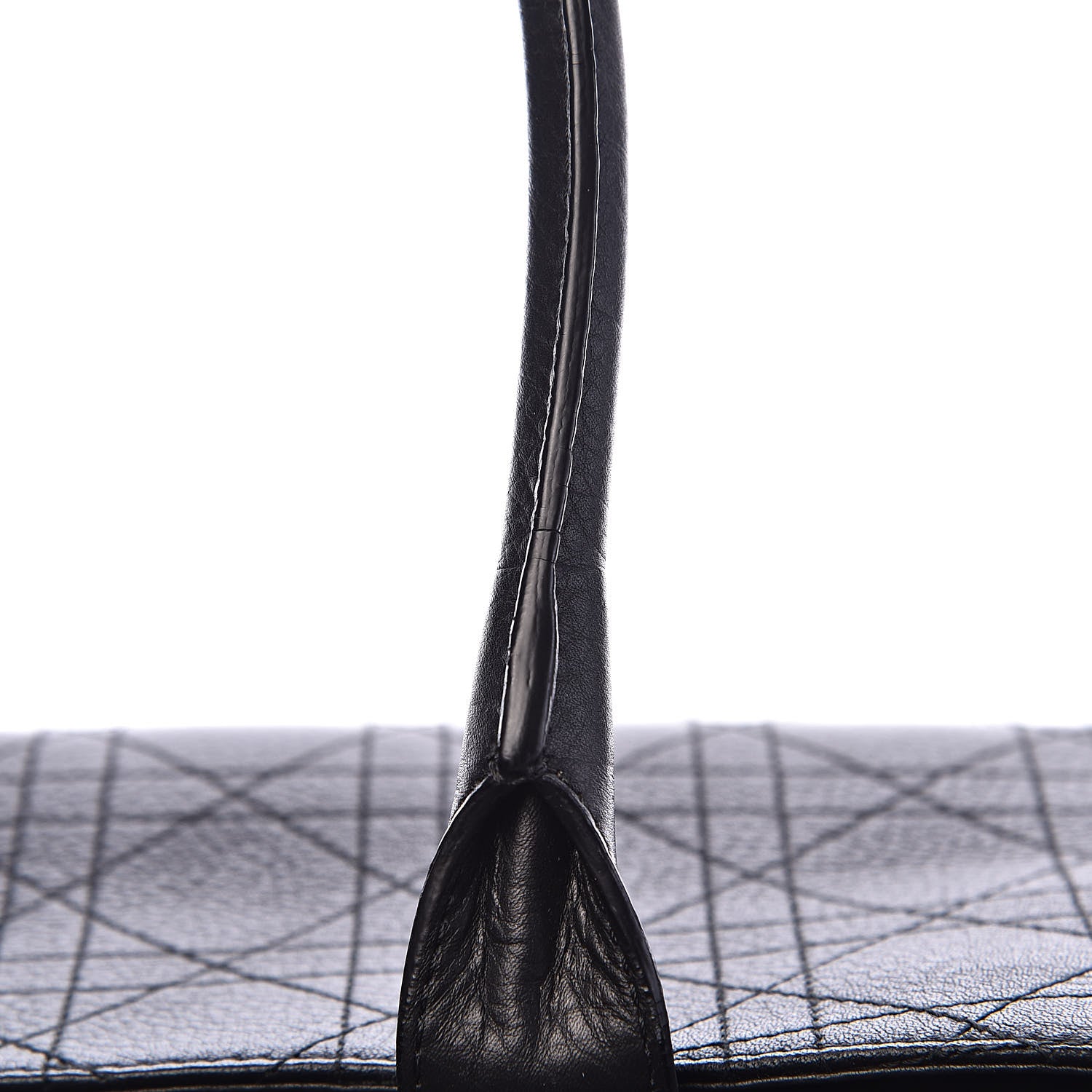 Christian Dior Calfskin Cannage Shoulder Bag Black 8 of 13