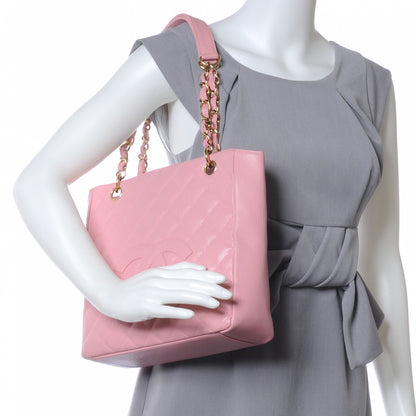 Chanel Caviar Petit Shopping Tote PST Pink 2 of 6