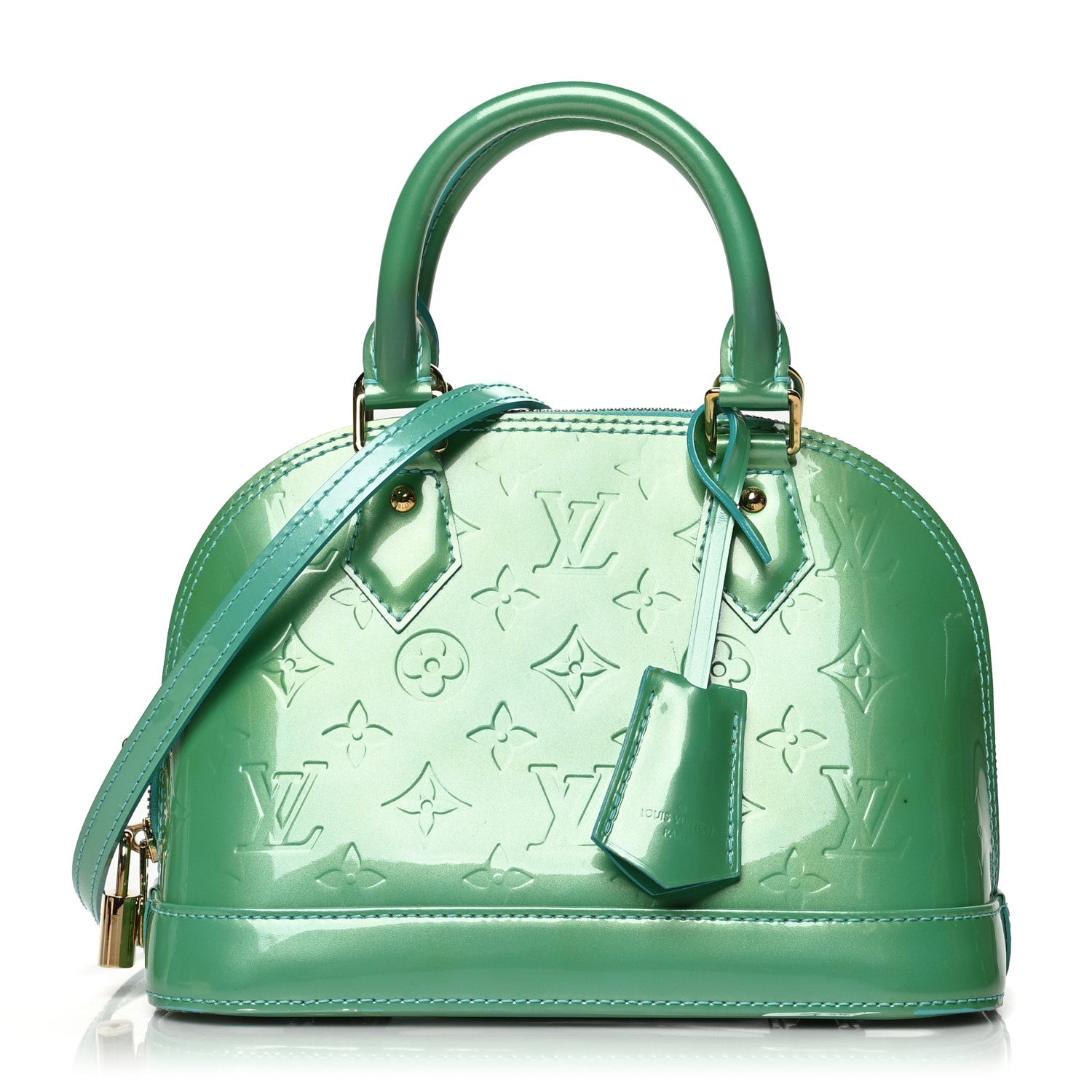 Louis Vuitton Vernis Alma BB Blue Lagon 1 of 6