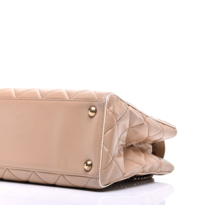 Chanel Lambskin Quilted Small Portobello Tote Beige 10 of 13