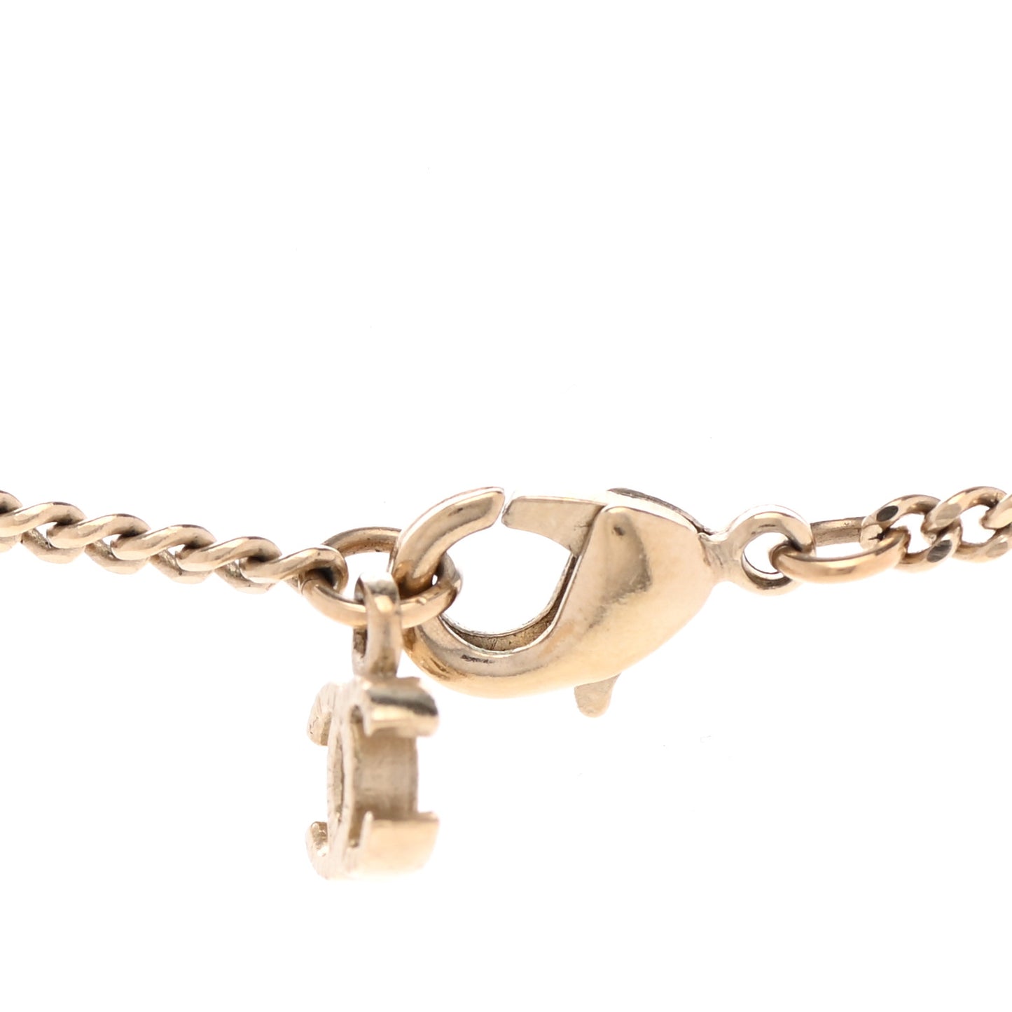 Candy Chain CC Pendant Necklace Gold Multicolor