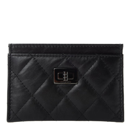Chanel Aged Calfskin Quilted Reissue Card Holder So Black 1 of 8