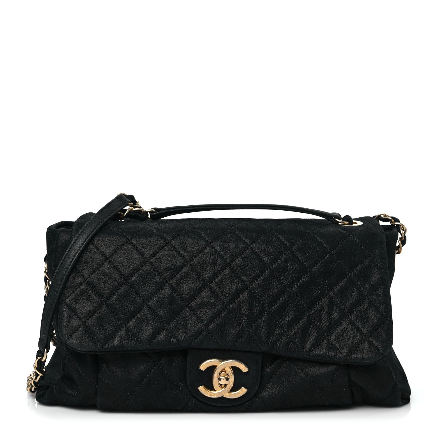 Chanel Iridescent Calfskin Large Chic Quilt Flap Black 1 of 9