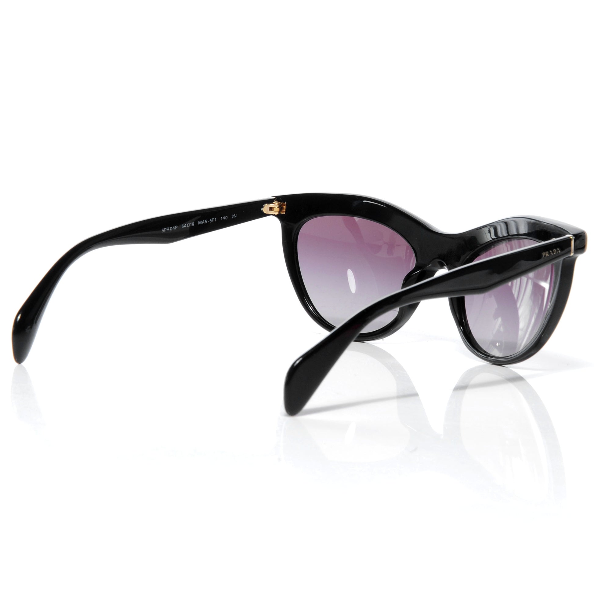 Prada Crystal Cat Eye Sunglasses SPR 04P Black Havana 2 of 6