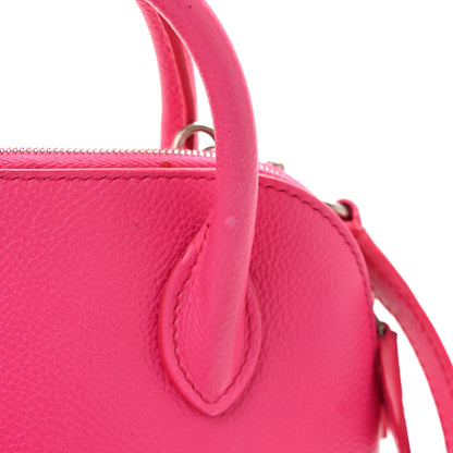 Balenciaga Signature Grained Calfskin Logo XXS Ville Top Handle Bag Fuchsia 11 of 12