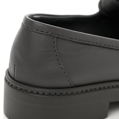 Chanel Lambskin Quilted CC Turnlock Loafers 36 Grey 11 of 14