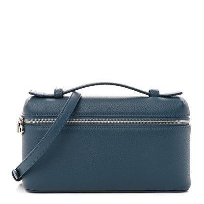 Loro Piana Grained Calfskin L19 Extra Pocket Pouch Cloud Sky 1 of 15