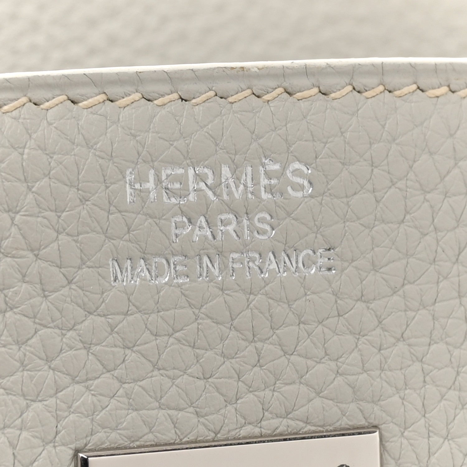 Hermes Taurillon Clemence Lizard Club Birkin 35 Blanc Gris Perle Sanguine 6 of 16