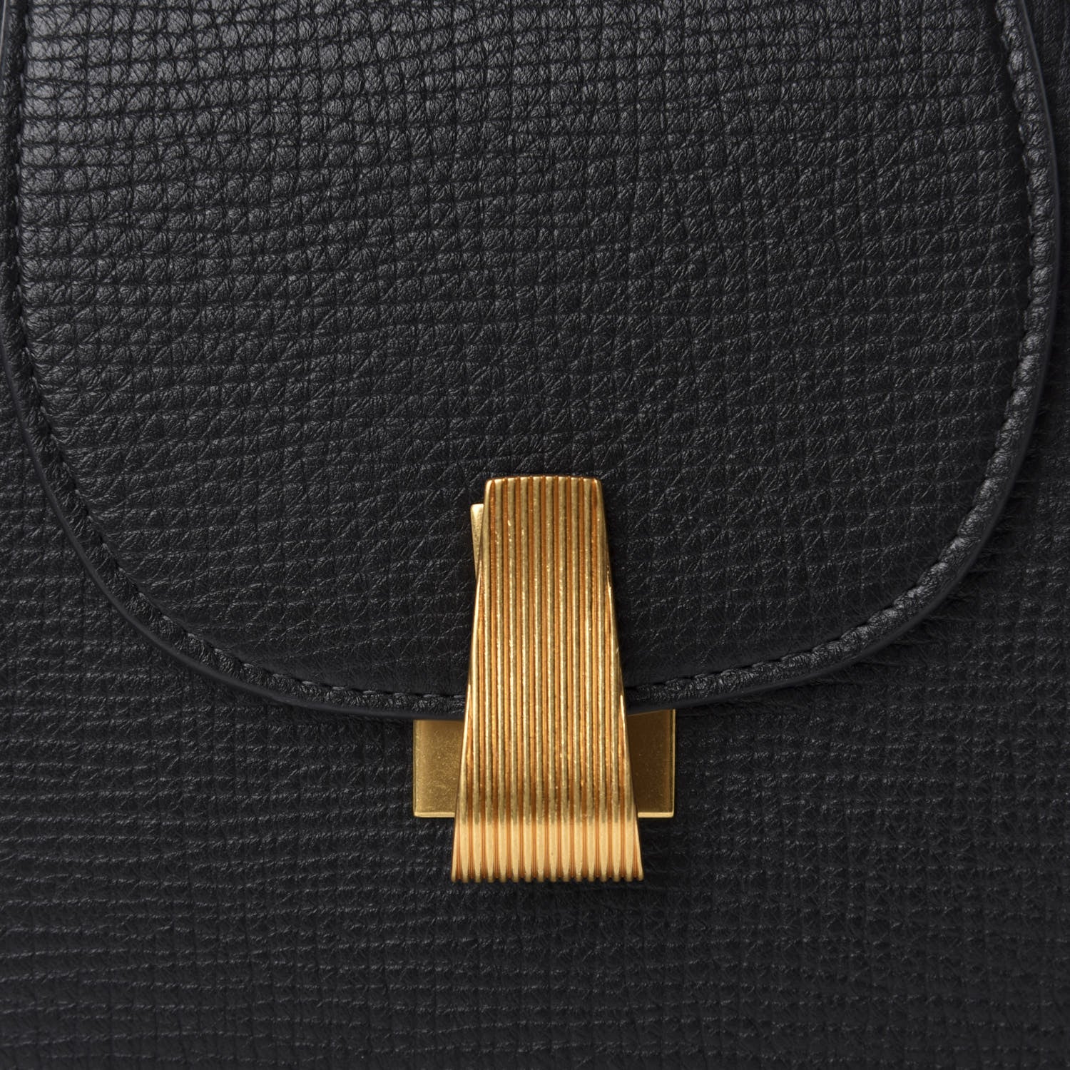 Bottega Veneta Palmellato Calfskin Rounded Belt Bag Black 8 of 8