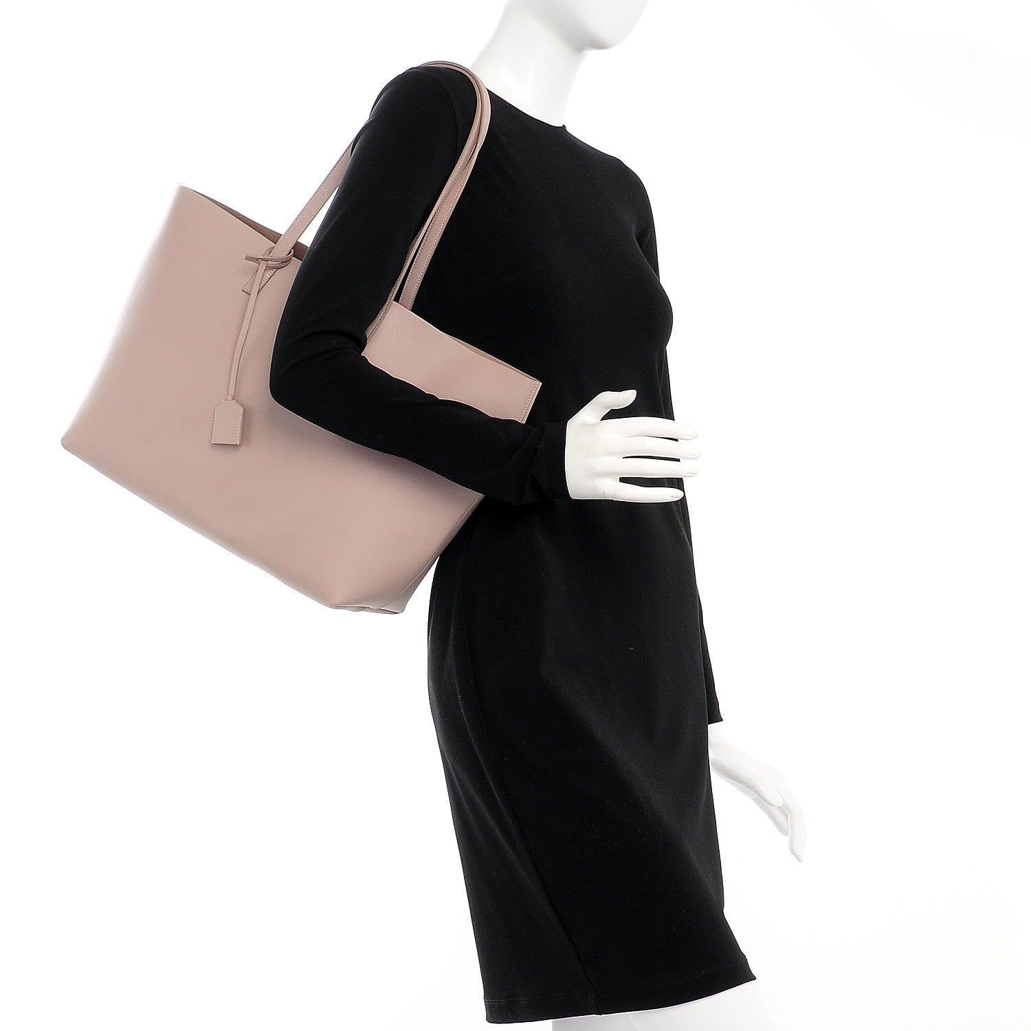 Saint Laurent Calfskin Large Shopping Tote Rose Antic 2 of 9