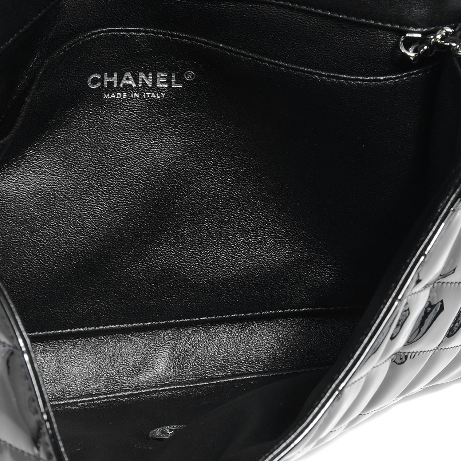 Chanel Patent Quilted Clutch Flap Black 7 of 9