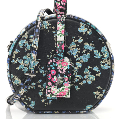 Louis Vuitton Calfskin Floral Print Petite Boite Chapeau Black 9 of 13