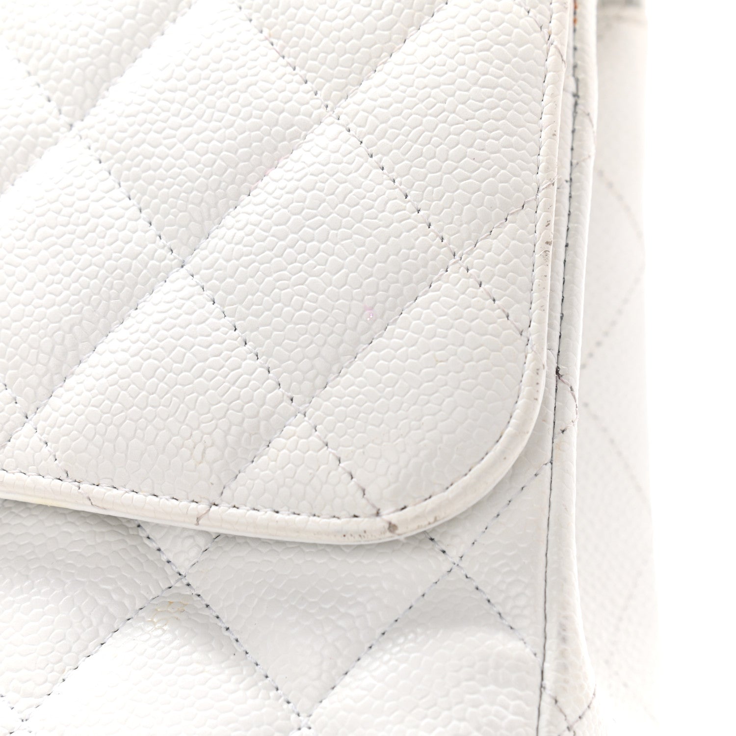 Chanel Caviar Quilted Jumbo Double Flap White 16 of 32